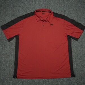 PXG‎ Shirt Mens 3XL Red Black Performance Polo Lightweight Stretch